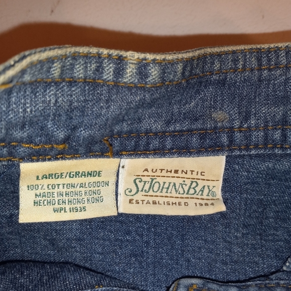 Vintage St. JOHNS BAY Blue Jeans Jacket Blazer Medium Wash Size L/42 - Picture 2 of 8